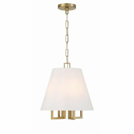 CRYSTORAMA Libby Langdon For Westwood 4 Light Vibrant Gold Pendant 2254-VG